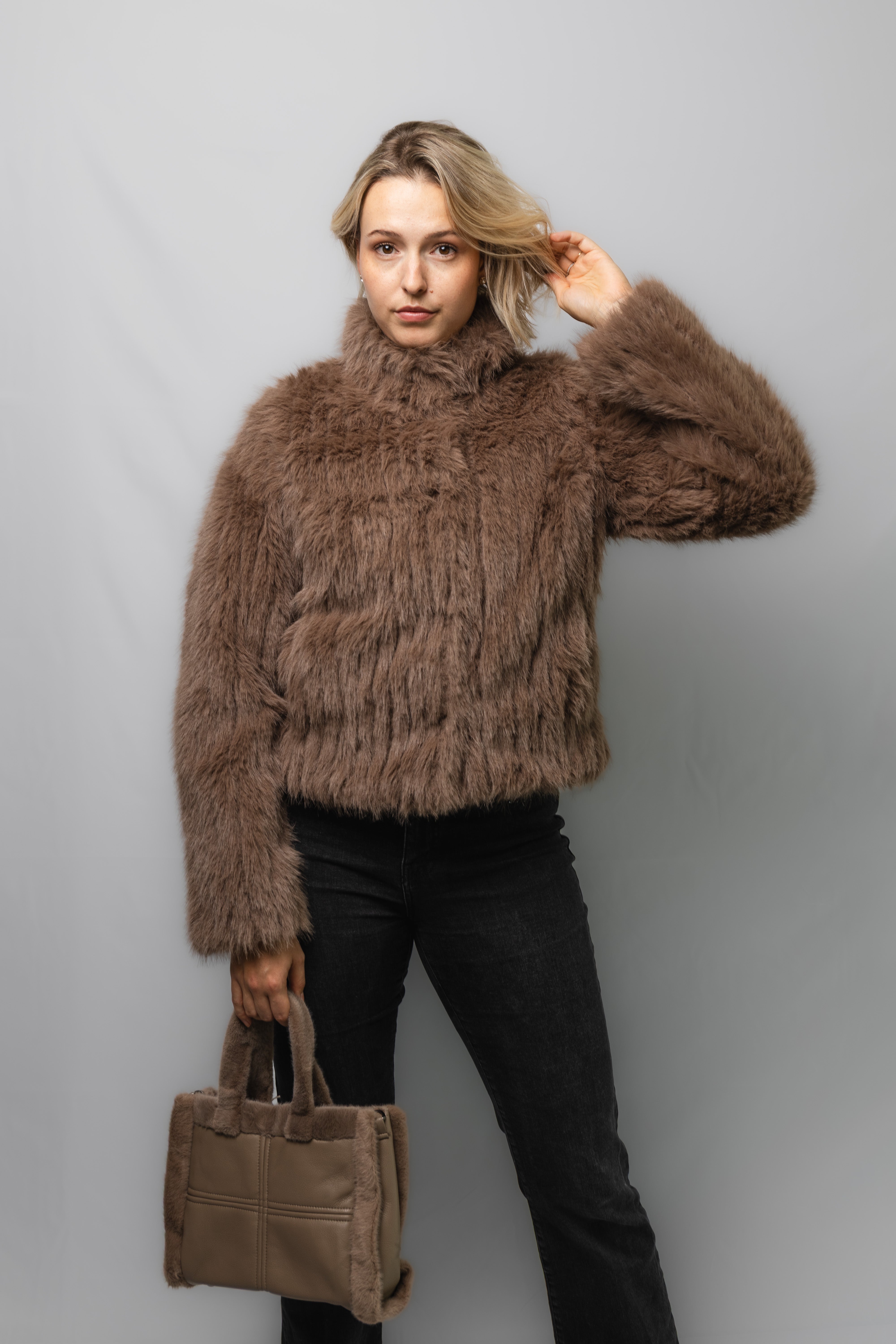FAUX FUR JACKET SHORT
