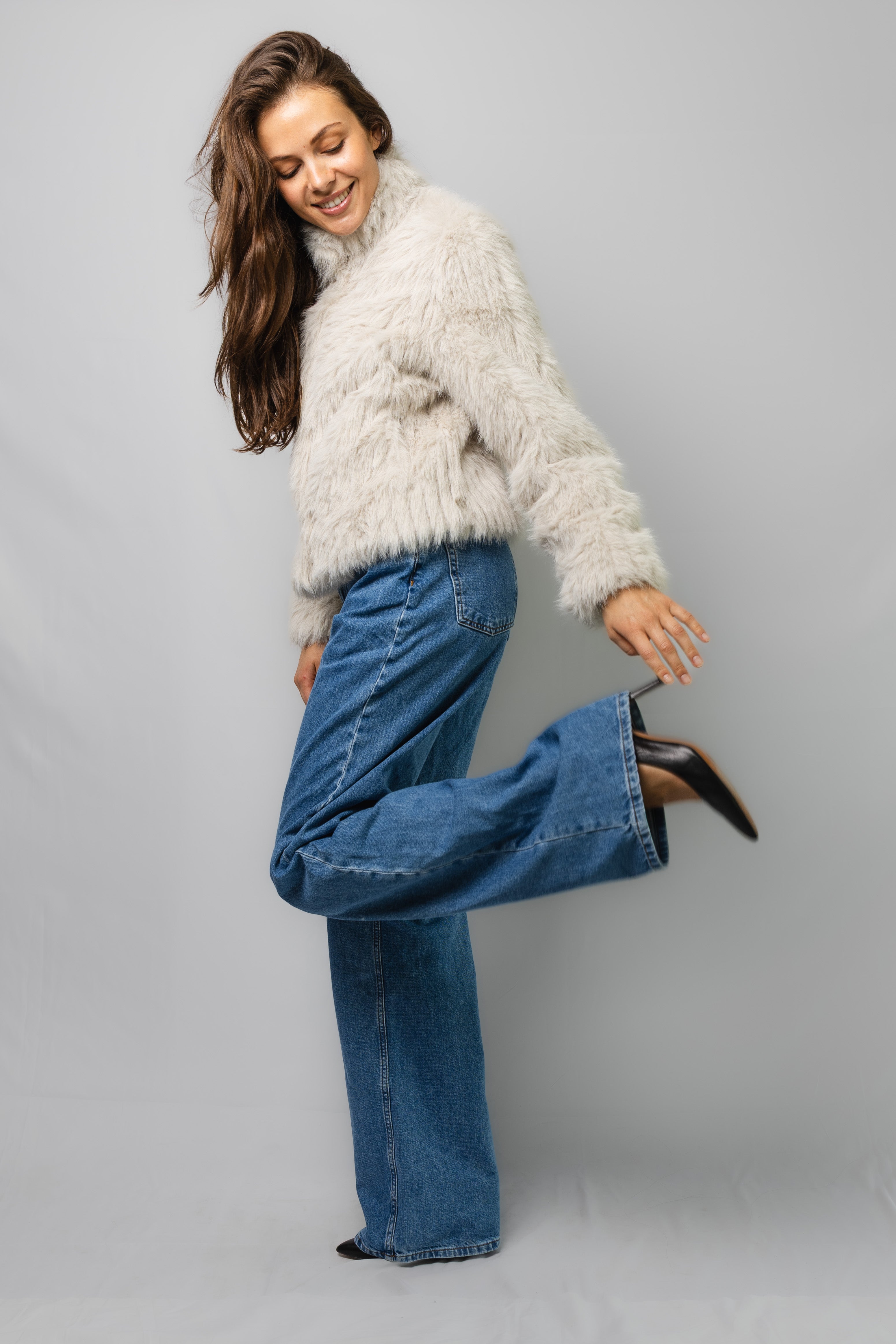 FAUX FUR JACKET SHORT