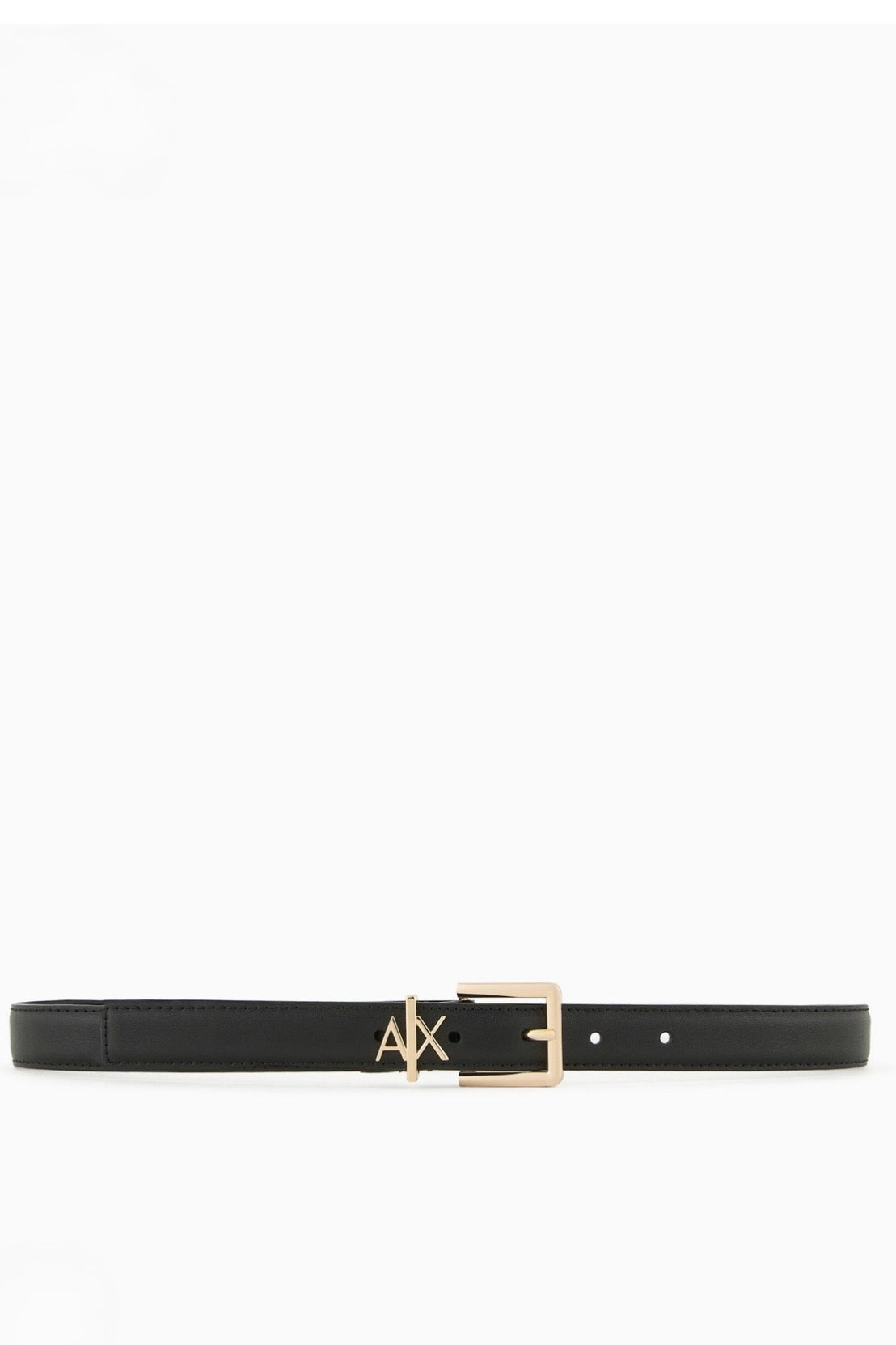 BELT LEATHER LOGO AX SMALL GOLD