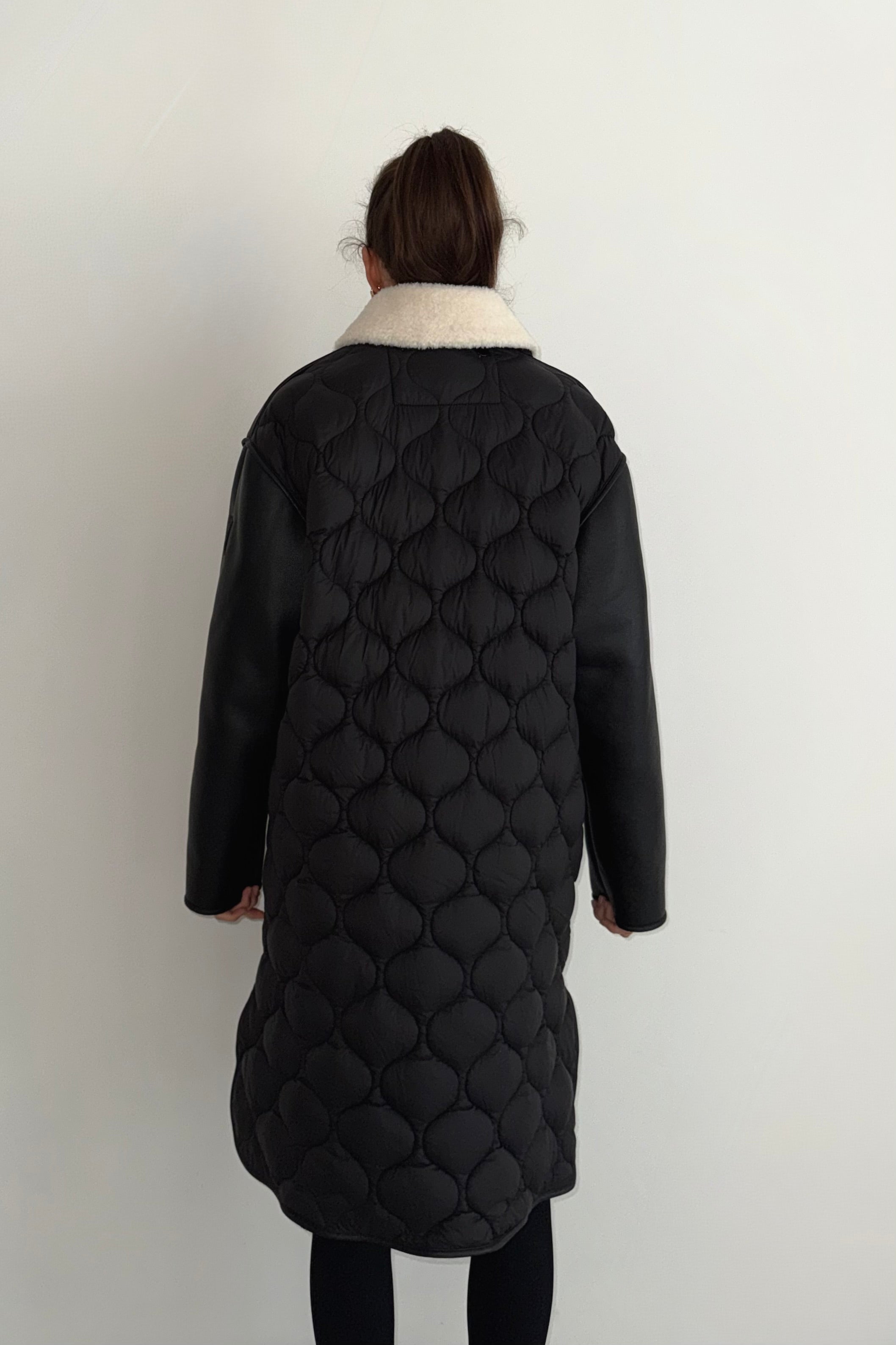 FAUX EDGE JACKET MIDI